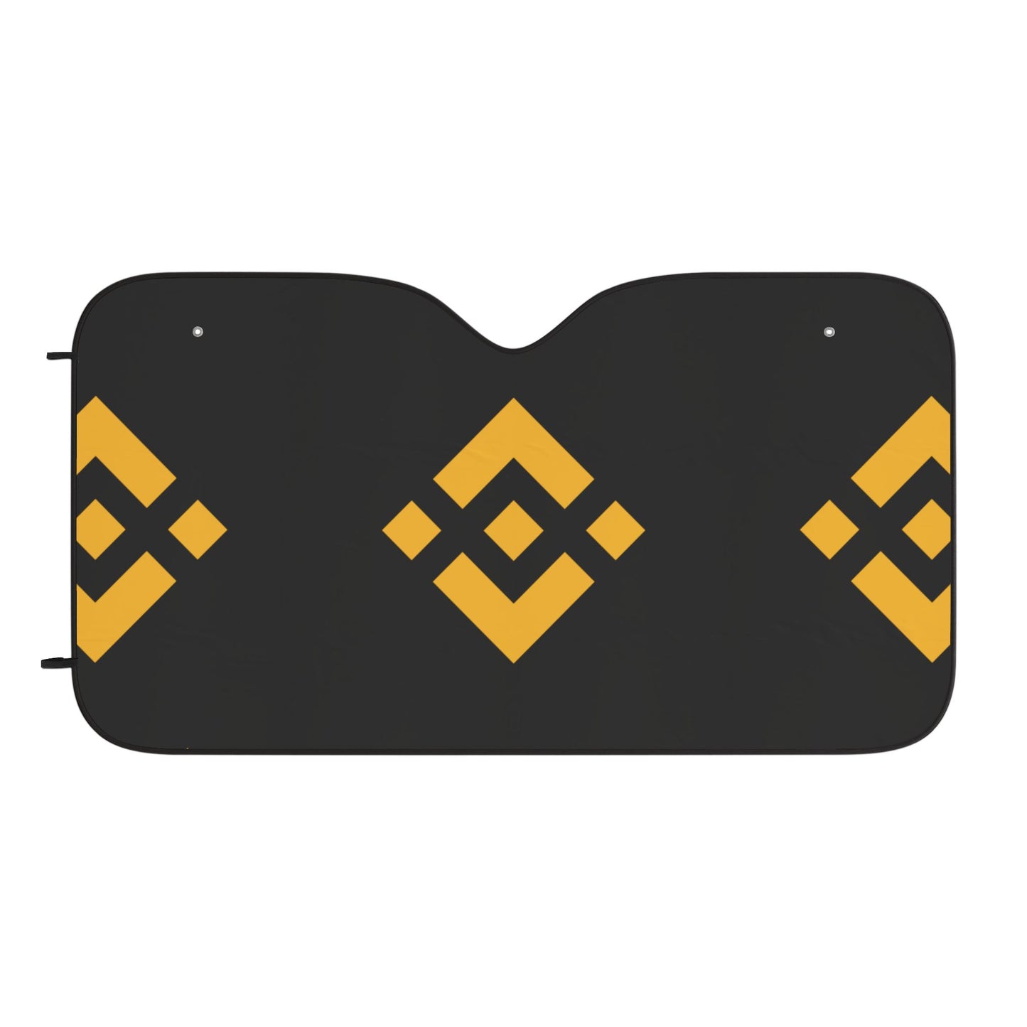 Binance Car Sun Shade — Black & Gold Geometric Logo Windshield Shade