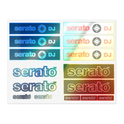 Serato DJ Logo Sticker Sheet – Black & Red DJ Decals