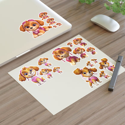 Paw Patrol Skye Sticker Sheet — Cute Dog Character Decals for Kids, Planners & Scrapbooking