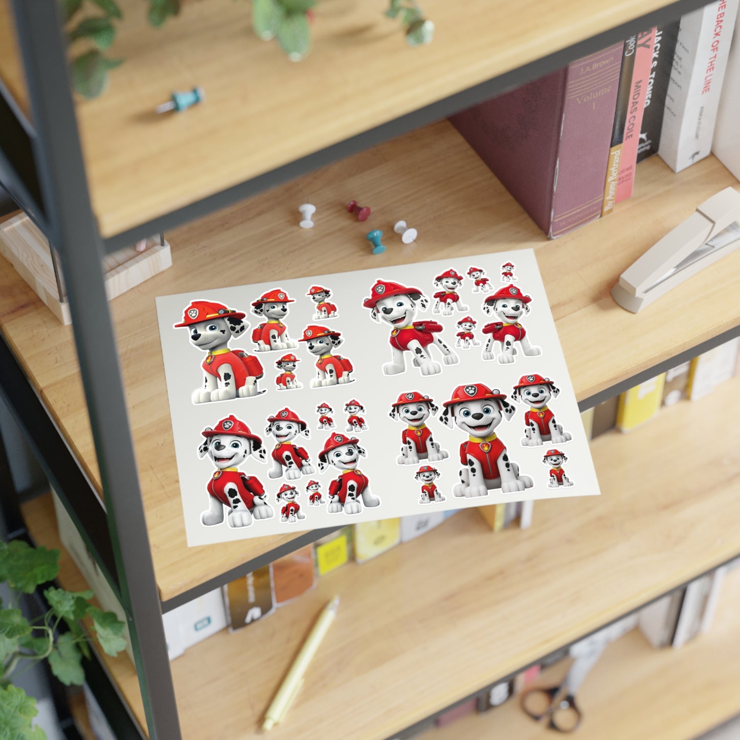 Paw Patrol Marshall Sticker Sheet — Fire Pup Character Decals for Kids