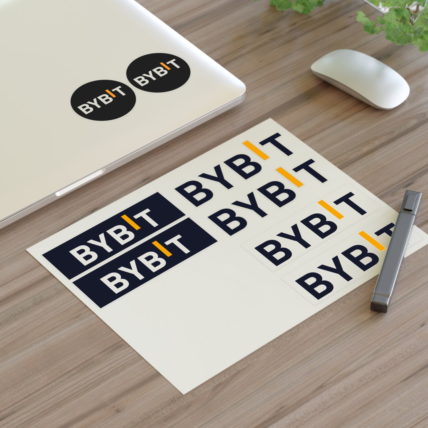 Bybit Logo Sticker Sheet — Cryptocurrency Exchange Decal Set
