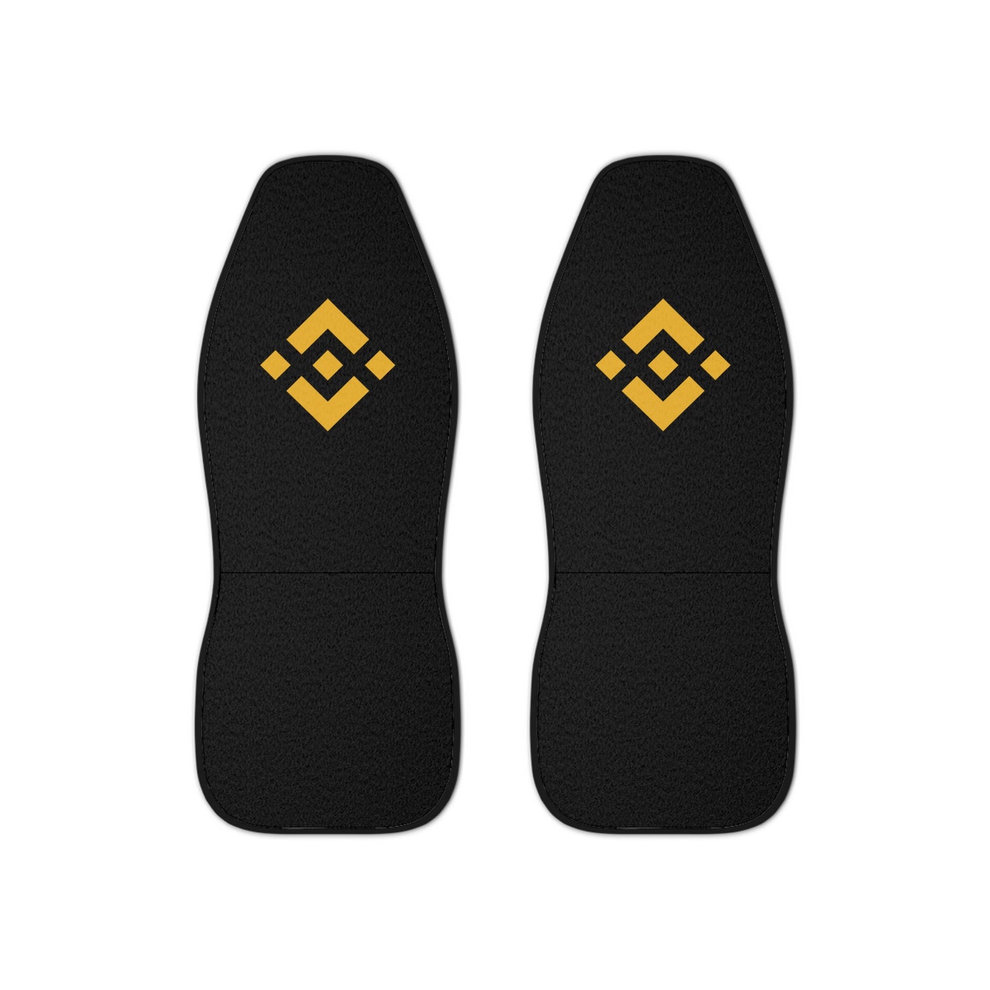 Binance Car Seat Covers — Black Auto Seat Covers with Gold Binance Logo