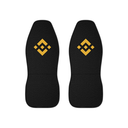 Binance Car Seat Covers — Black Auto Seat Covers with Gold Binance Logo