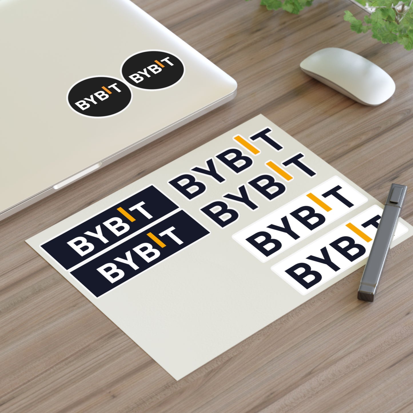 Bybit Logo Sticker Sheet — Cryptocurrency Exchange Decal Set