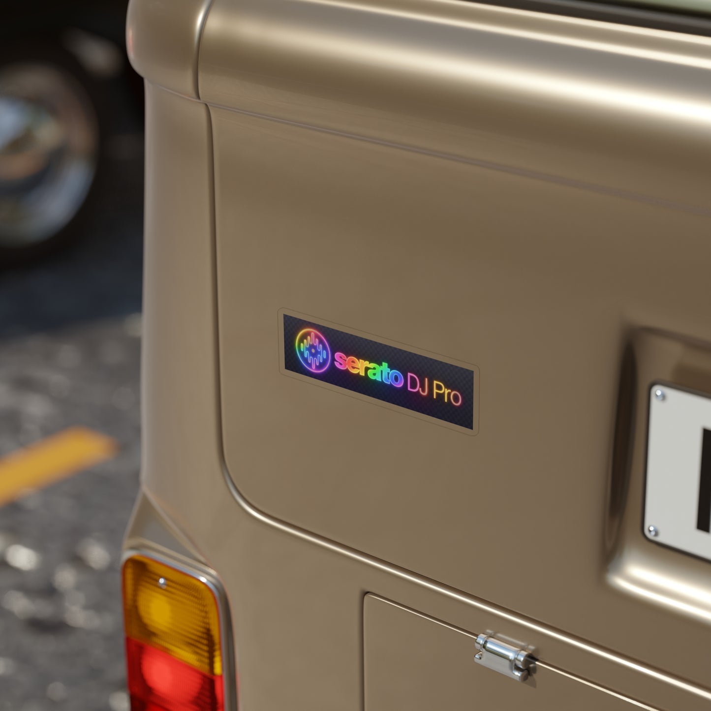 Serato DJ Pro Rainbow Logo Sticker — Die-Cut Transparent Outdoor Decal
