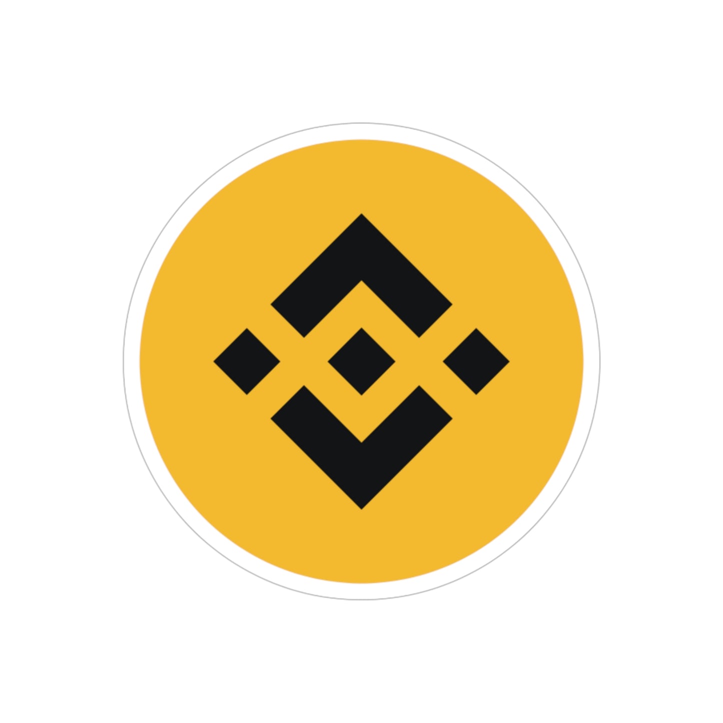 Binance Logo  Sticker — Transparent Weatherproof Crypto Decal
