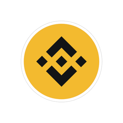 Binance Logo  Sticker — Transparent Weatherproof Crypto Decal