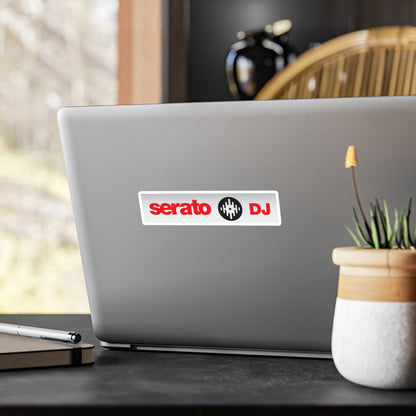 Serato DJ Vinyl Kiss-Cut Sticker – Red Logo Laptop Decal
