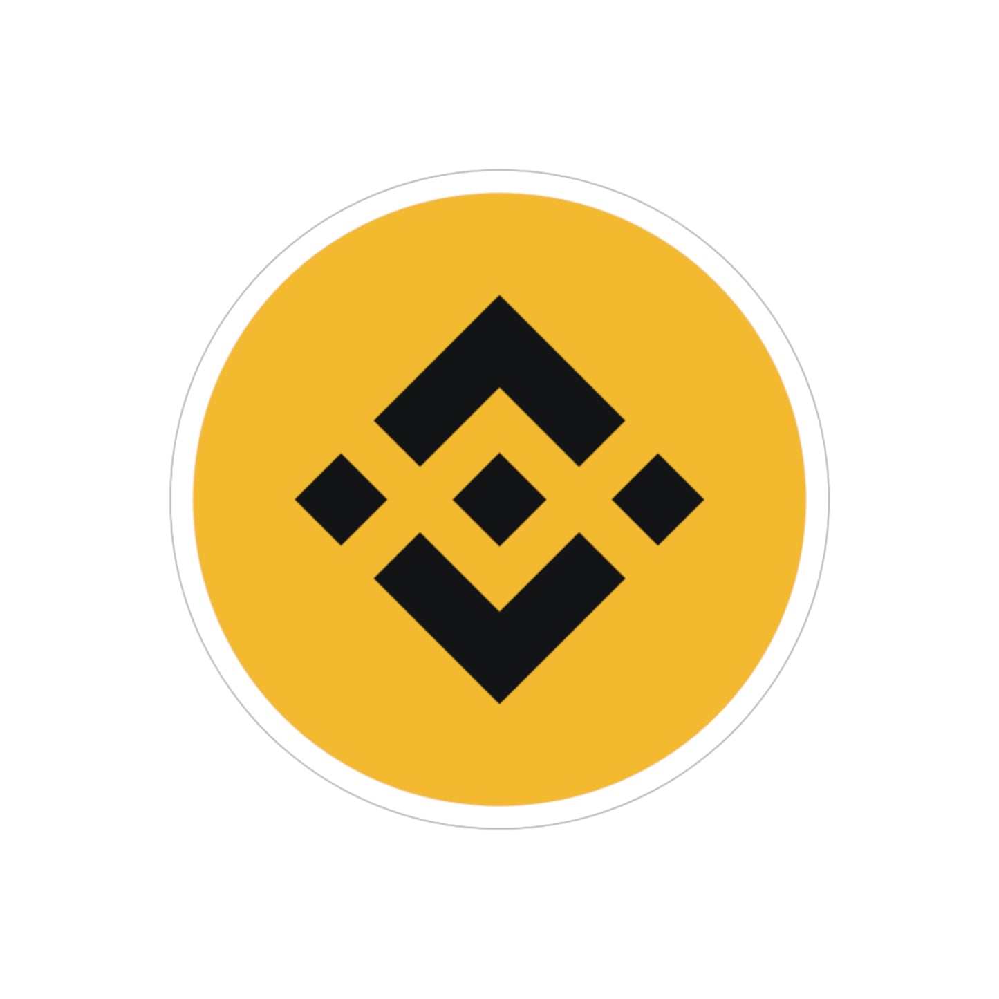 Binance Logo  Sticker — Transparent Weatherproof Crypto Decal