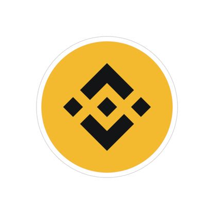 Binance Logo  Sticker — Transparent Weatherproof Crypto Decal