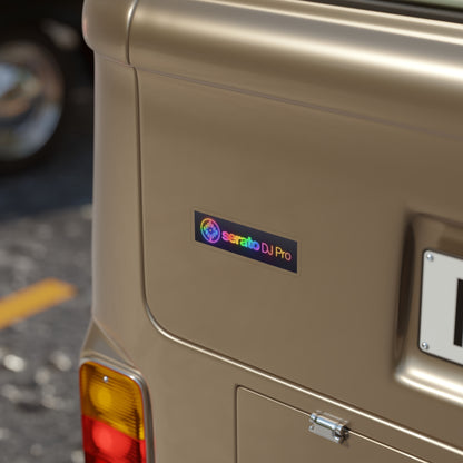 Serato DJ Pro Rainbow Logo Sticker — Die-Cut Transparent Outdoor Decal