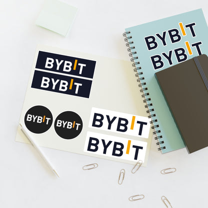 Bybit Logo Sticker Sheet — Cryptocurrency Exchange Decal Set