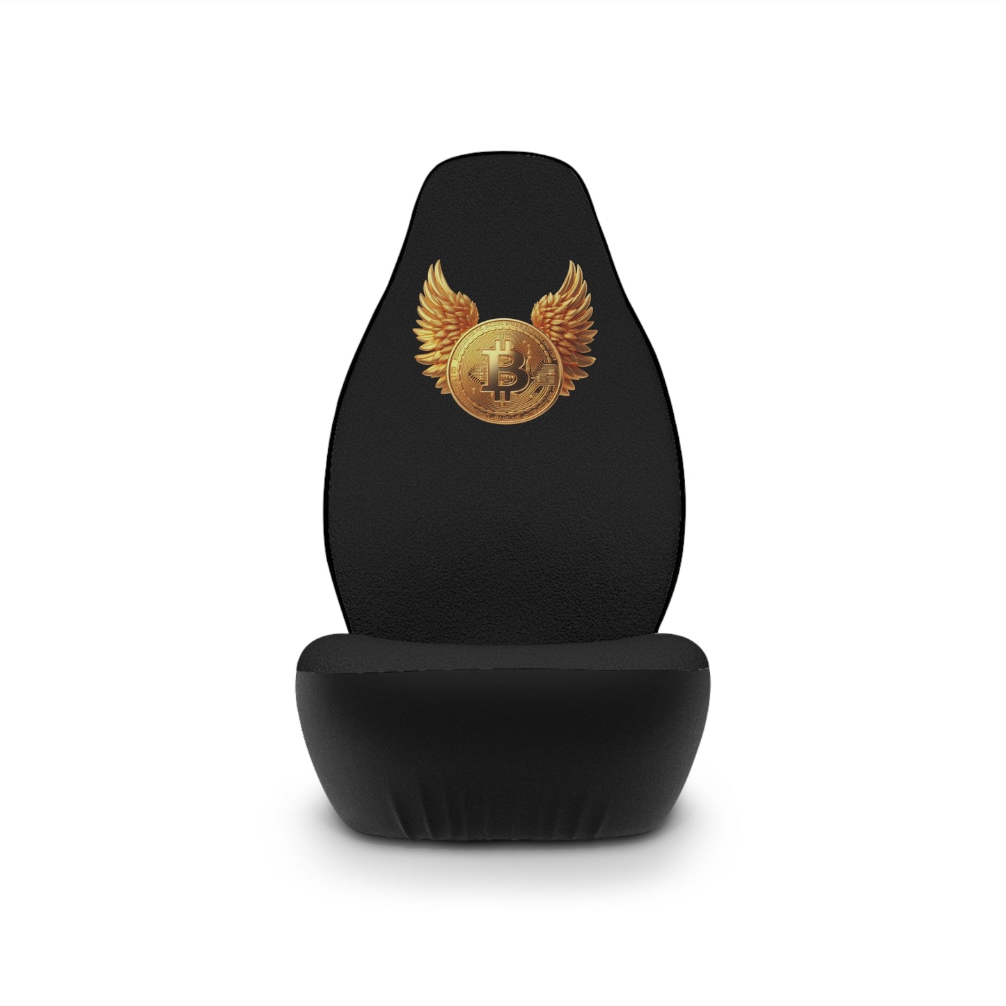 Bitcoin Wings Car Seat Covers — Black Crypto Emblem Auto Seat Protector