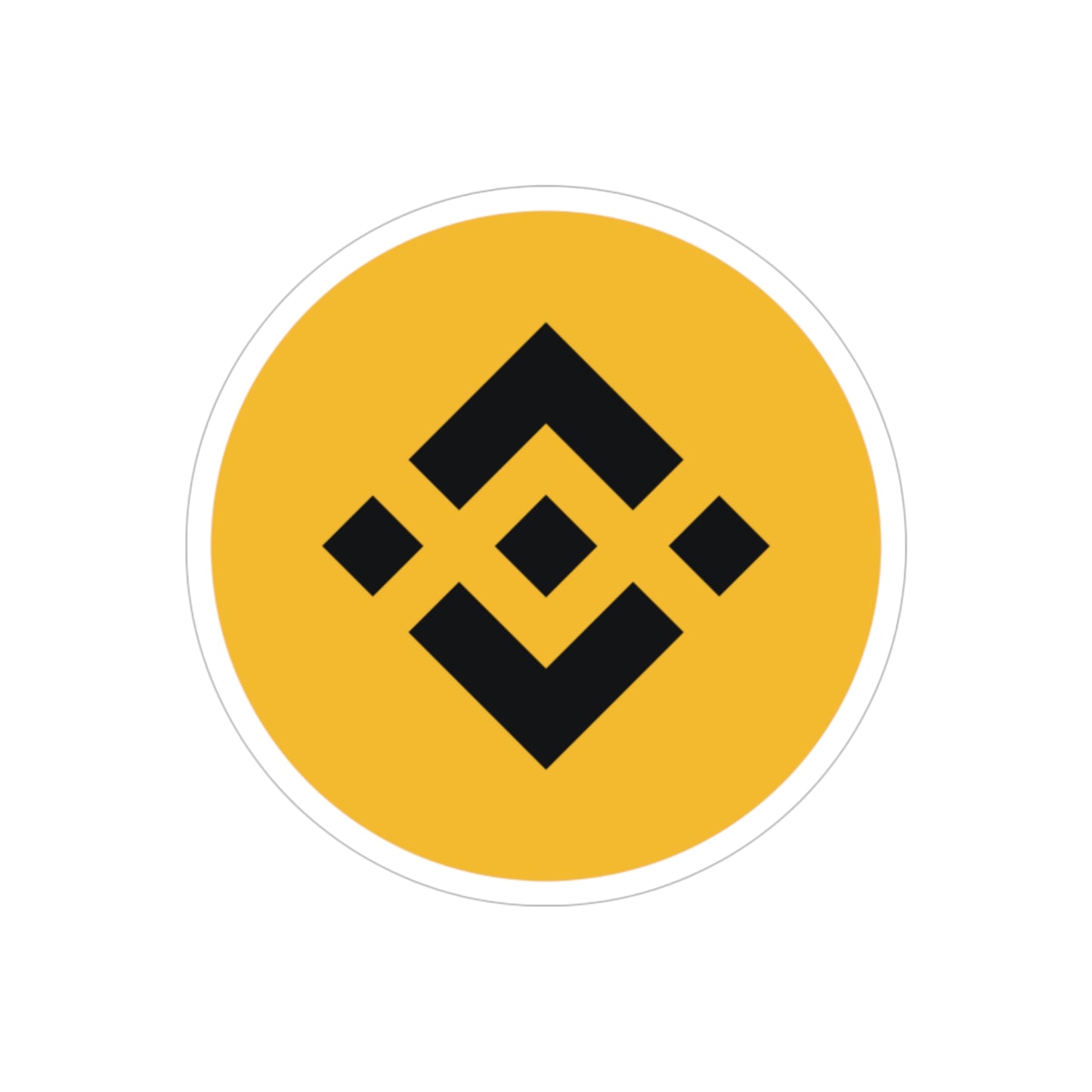 Binance Logo  Sticker — Transparent Weatherproof Crypto Decal