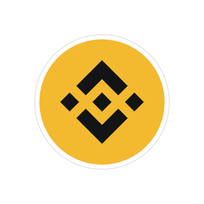 Binance Logo  Sticker — Transparent Weatherproof Crypto Decal