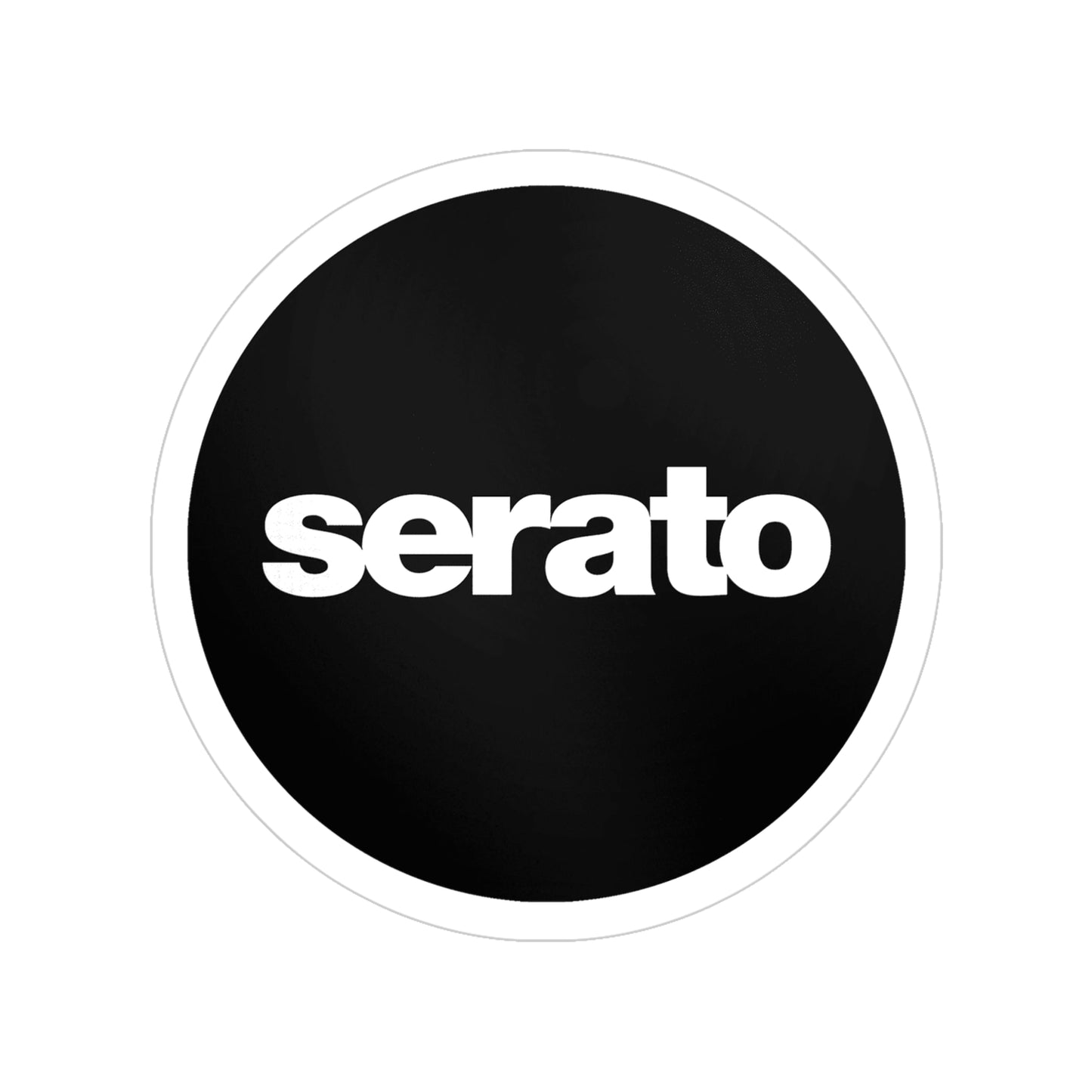 Serato Round Vinyl DJ Logo Sticker — Waterproof Outdoor Laptop & Car Decal