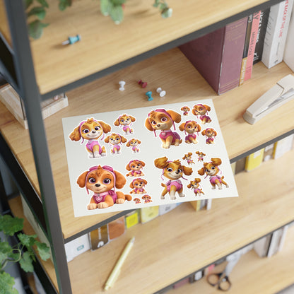 Paw Patrol Skye Sticker Sheet — Cute Dog Character Decals for Kids, Planners & Scrapbooking