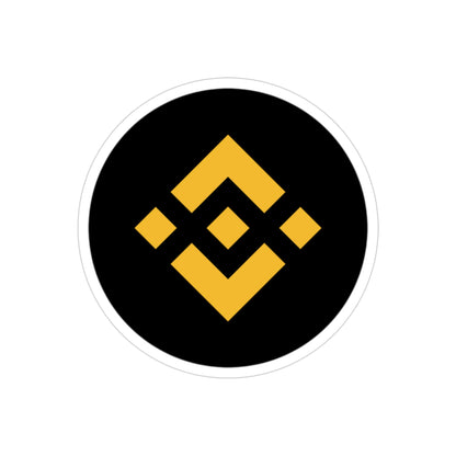 Binance Logo Die-Cut Outdoor Sticker — Waterproof Transparent Crypto Decal