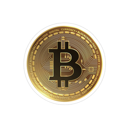 Bitcoin Coin  Sticker — Transparent Outdoor Crypto Decal
