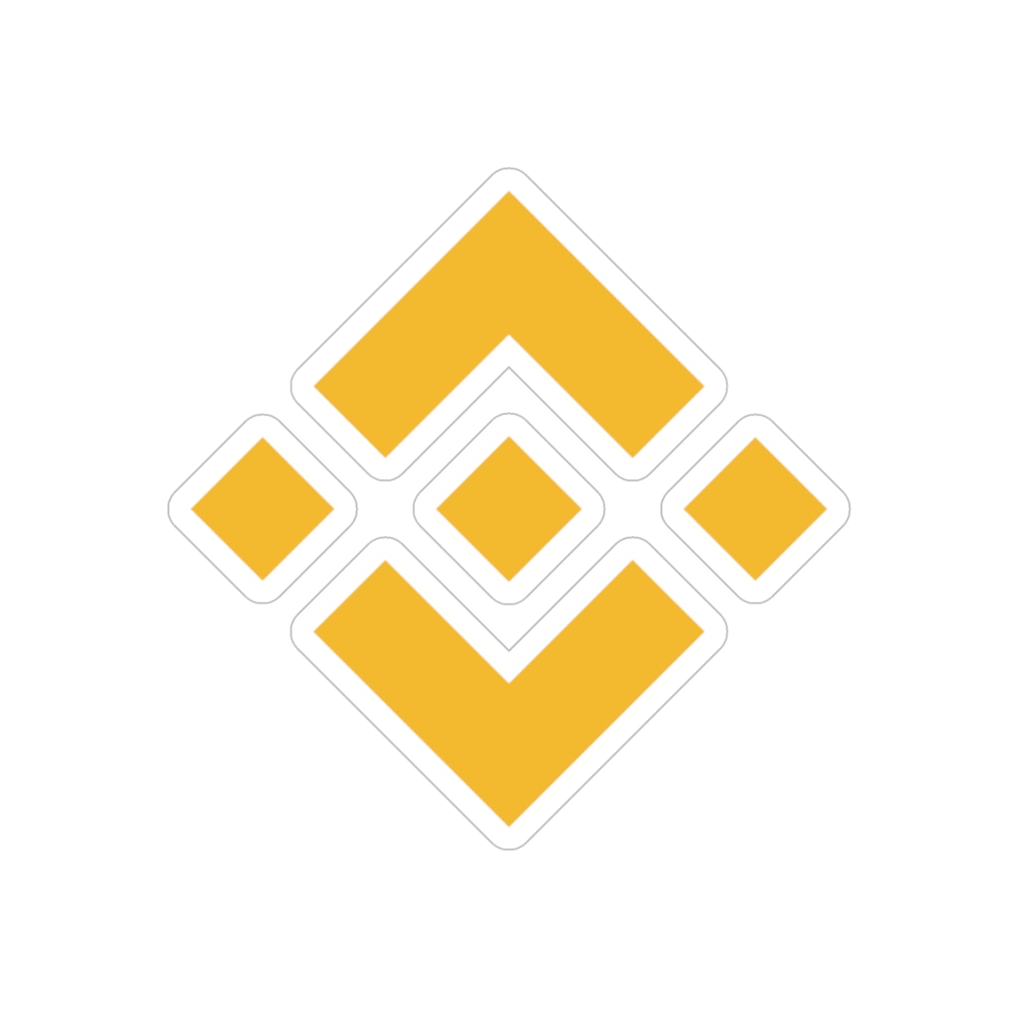 Binance Logo Die-Cut Vinyl Sticker — Waterproof Outdoor Crypto Decal