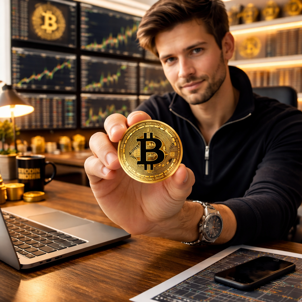Bitcoin Coin  Sticker — Transparent Outdoor Crypto Decal