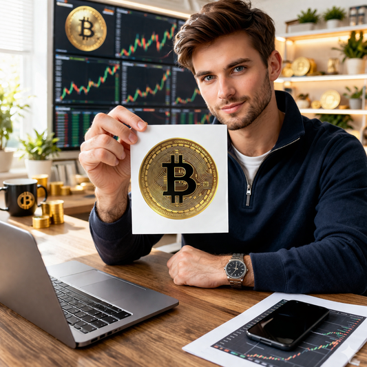Bitcoin Coin  Sticker — Transparent Outdoor Crypto Decal
