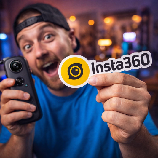 Insta360 Logo Die-Cut Outdoor Sticker — Transparent Weatherproof Decal