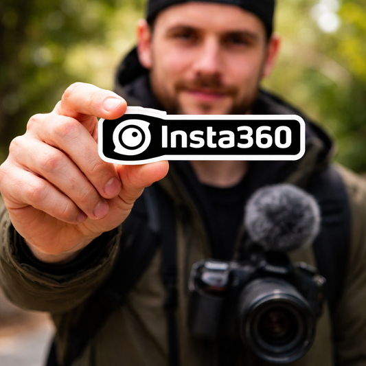 Insta360  Sticker — Weatherproof Transparent Camera Brand Decal