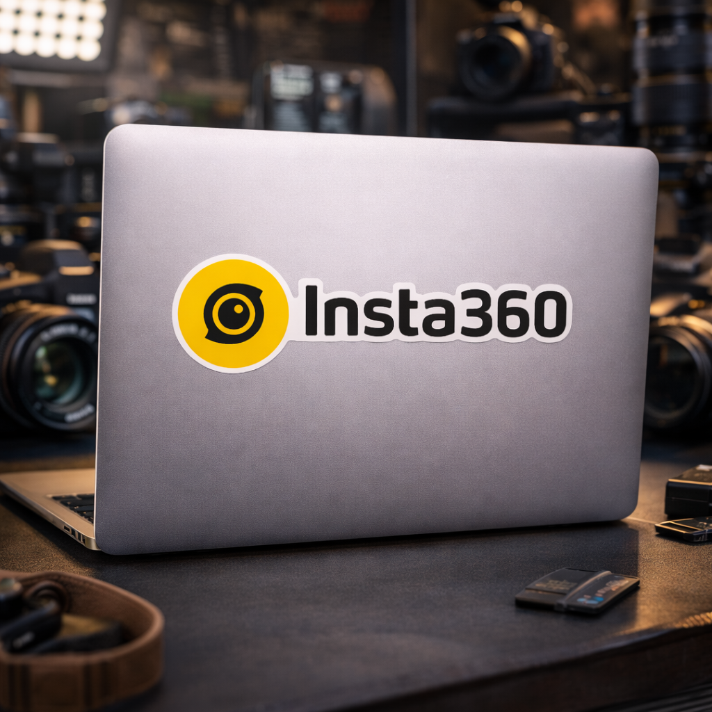 Insta360 Logo Die-Cut Outdoor Sticker — Transparent Weatherproof Decal