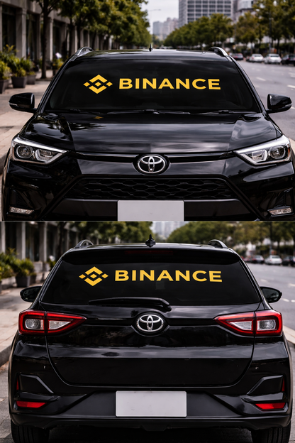 Binance Logo Car Sun Shade – UV Windshield Protector