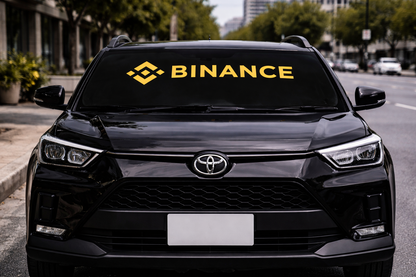 Binance Logo Car Sun Shade – UV Windshield Protector