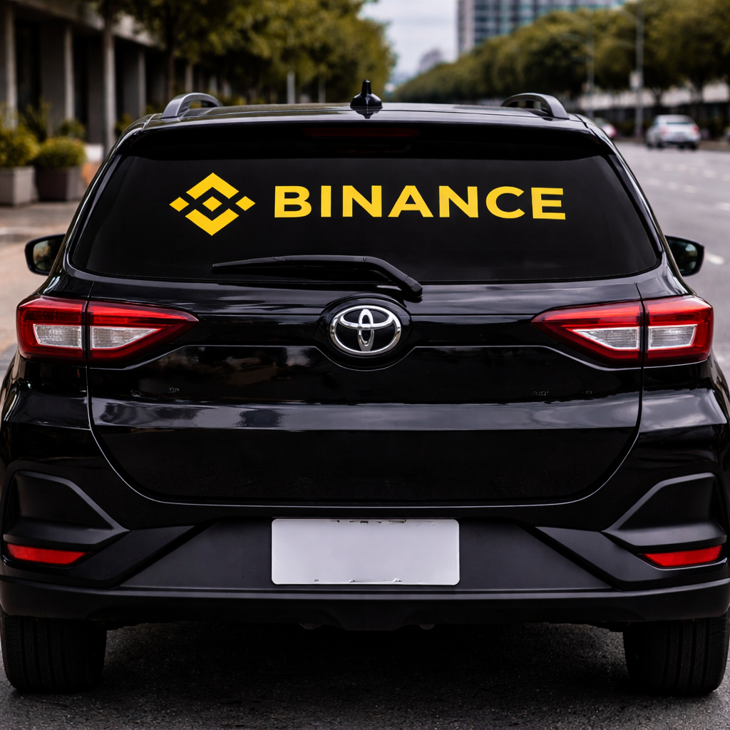 Binance Logo Car Sun Shade – UV Windshield Protector