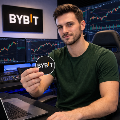 Bybit Logo Sticker — Die-Cut Transparent Outdoor Vinyl