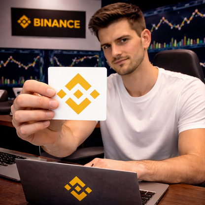 Binance Logo Die-Cut Vinyl Sticker — Waterproof Outdoor Crypto Decal