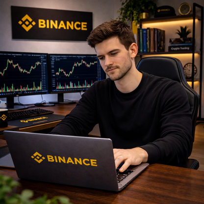 Binance Logo Bumper Sticker — Crypto Decal for Cars & Laptops