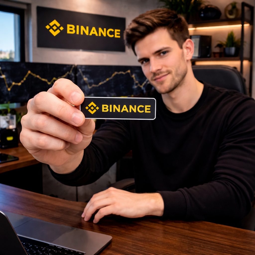 Binance Logo Bumper Sticker — Crypto Decal for Cars & Laptops