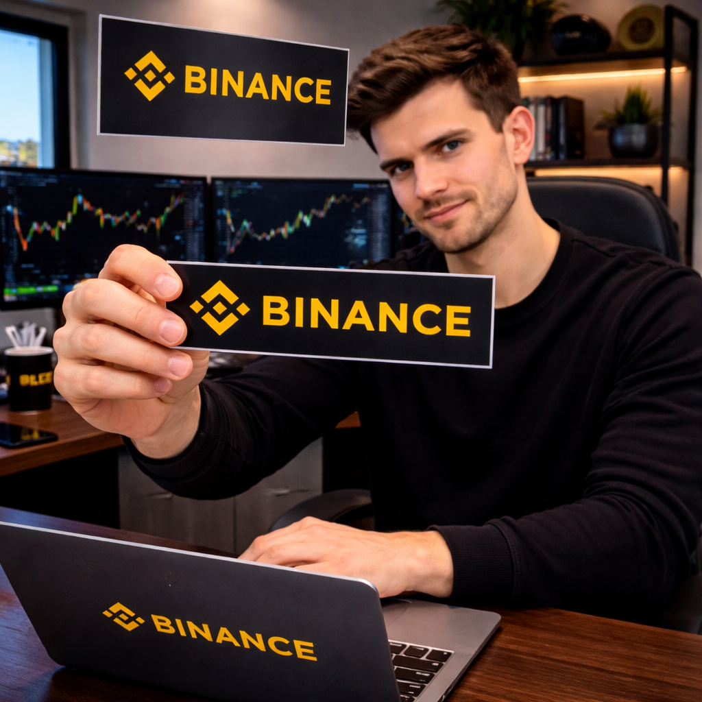 Binance Logo Bumper Sticker — Crypto Decal for Cars & Laptops